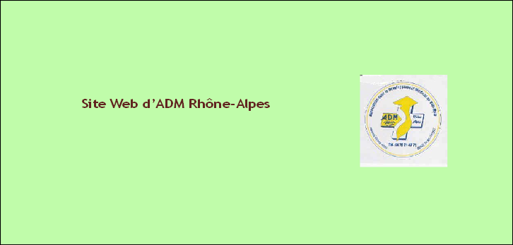 Site Web d’ADM Rhône-Alpes