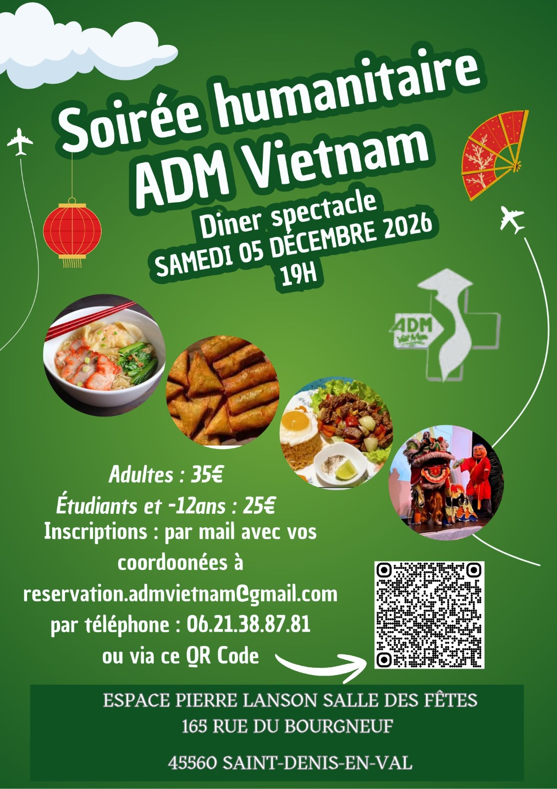 Affiche de la soirée annuelle d'ADM VIETNAM, le 5 décembre 2026